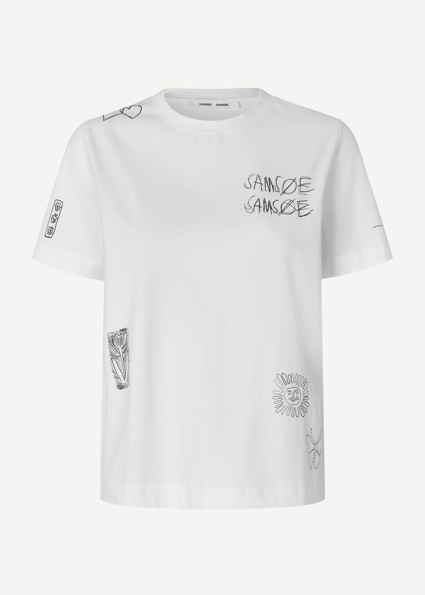 SAMSOE SAMSOE SACAMINO T-SHIRT SCRIBBLES
