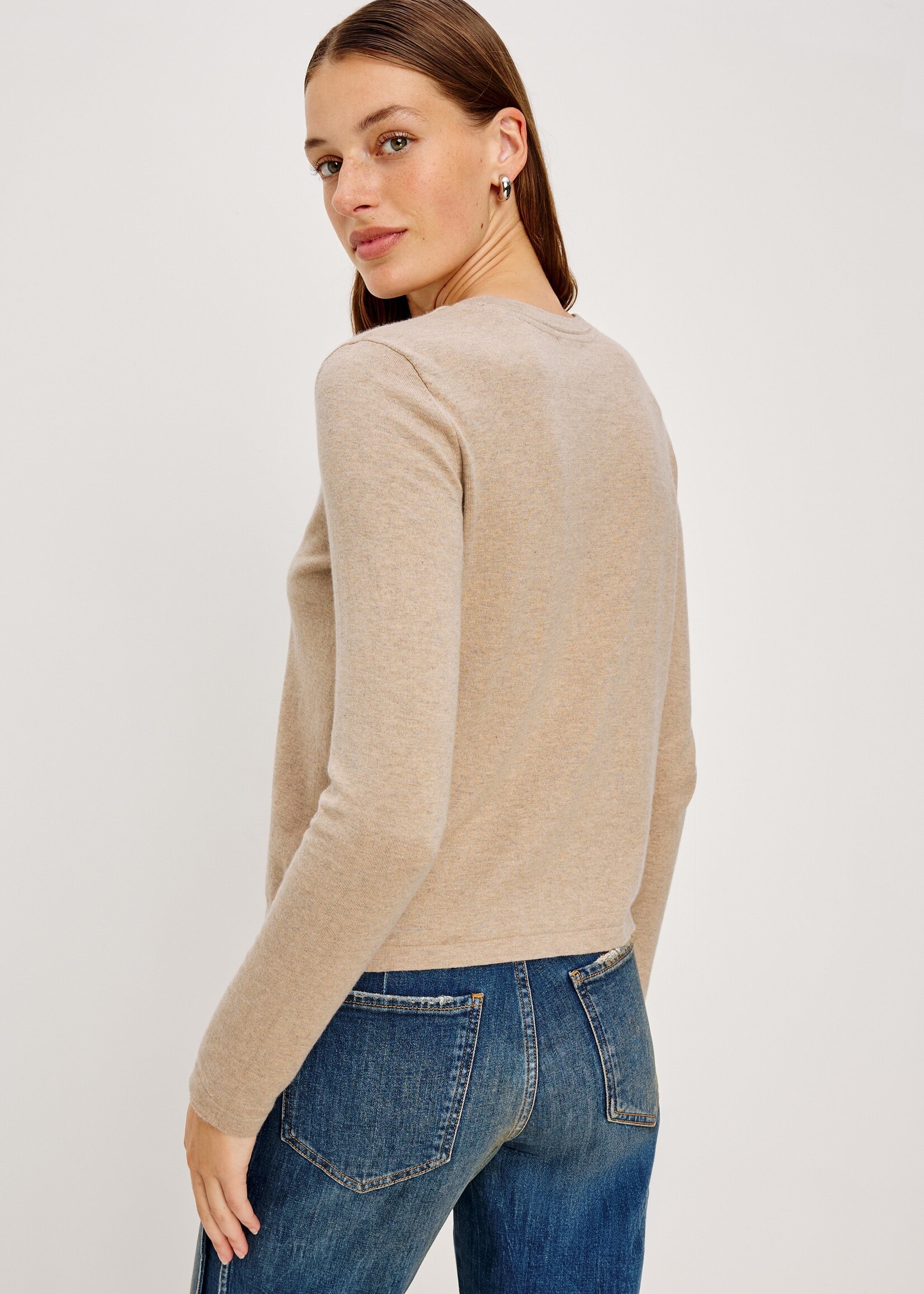 RAILS COTTON CASHMERE LONG SLEEVE TEE