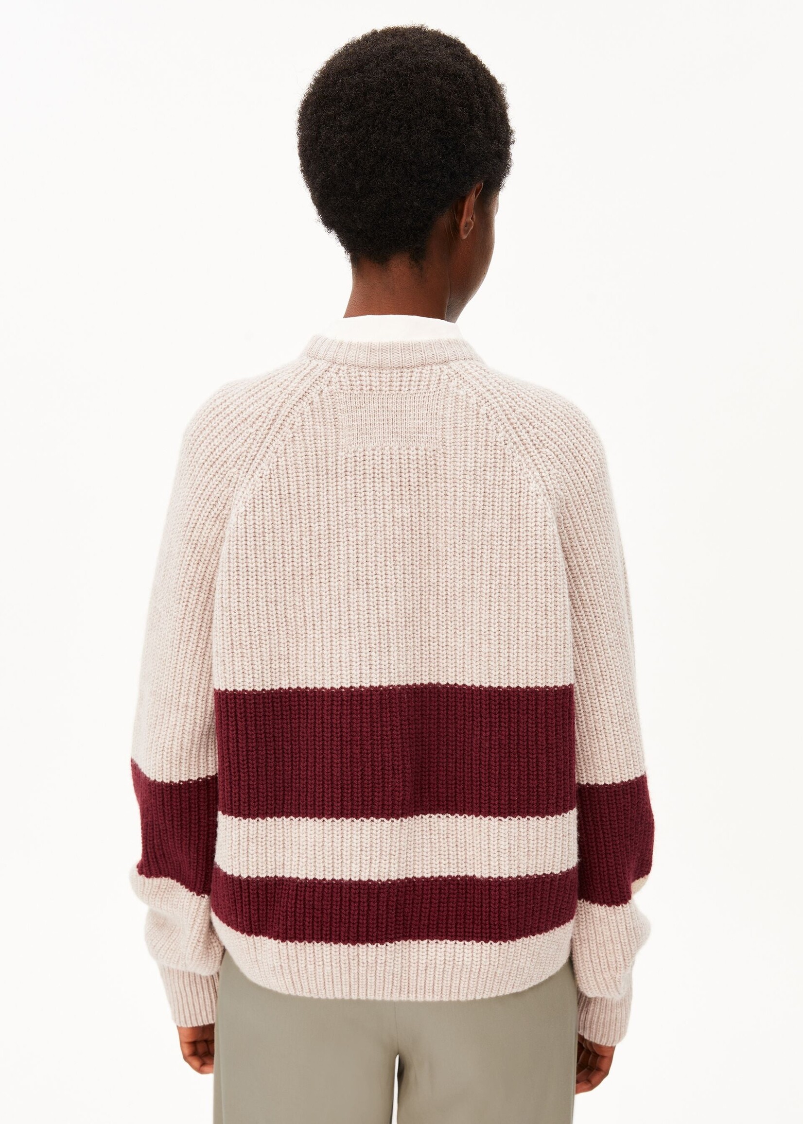 ARMEDANGELS RIB STRIPED KNIT SWEATER