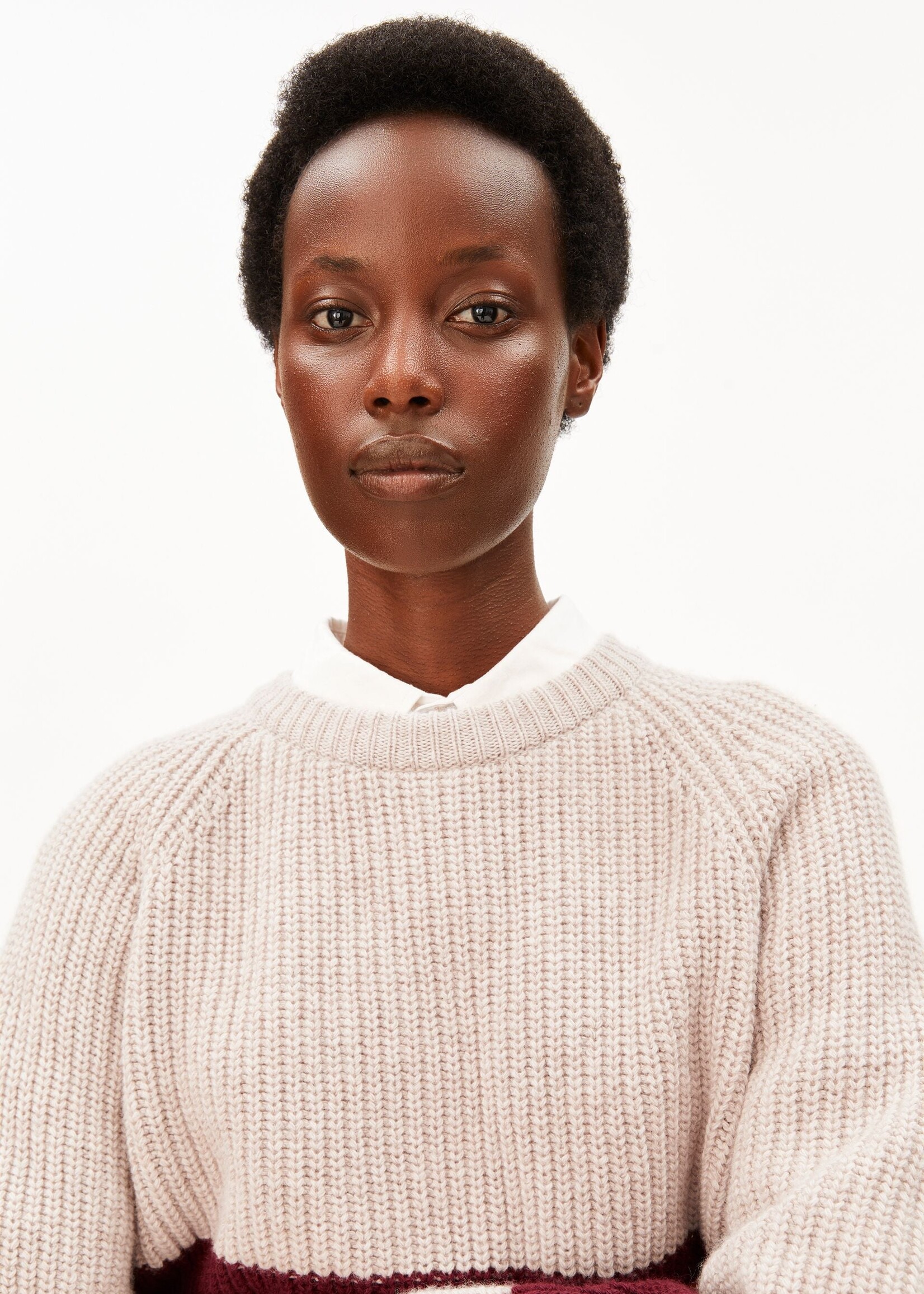 ARMEDANGELS RIB STRIPED KNIT SWEATER