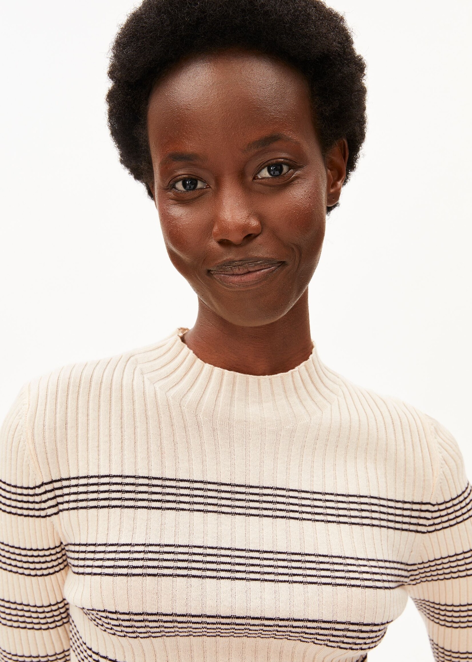 ARMEDANGELS ALAANIA STRIPED KNIT SWEATER