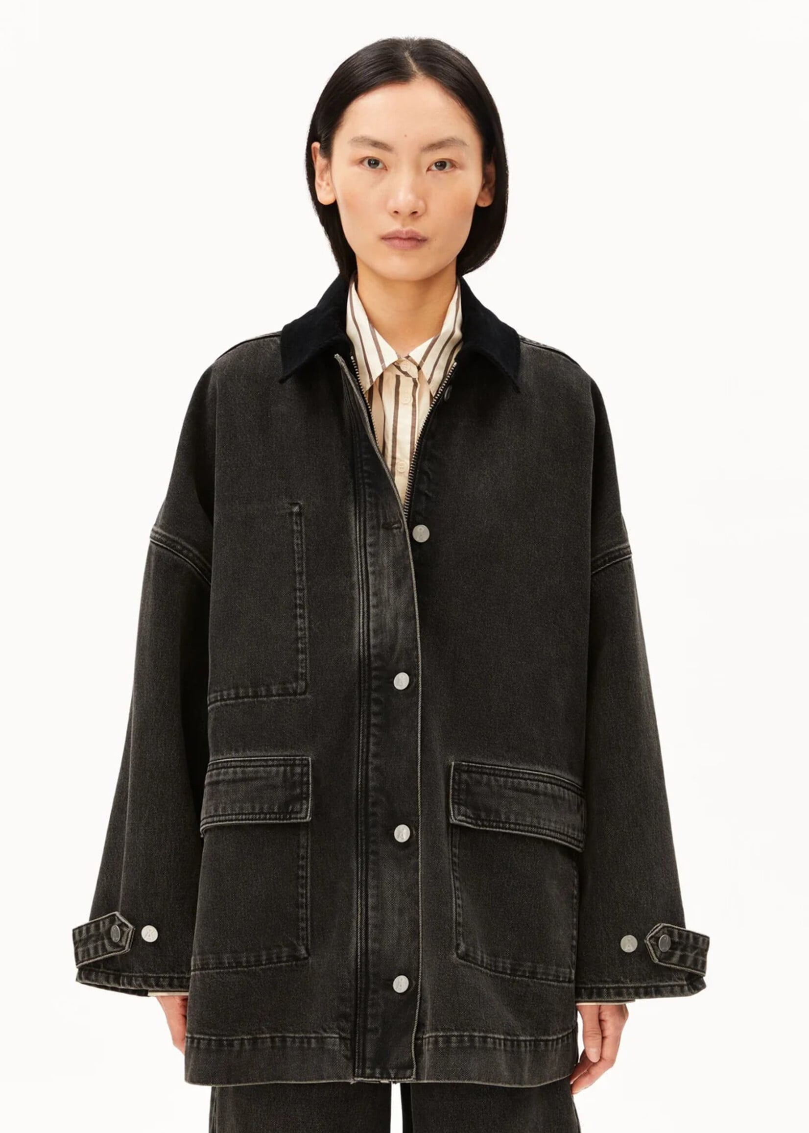 ARMEDANGELS CORD COLLAR DENIM JACKET
