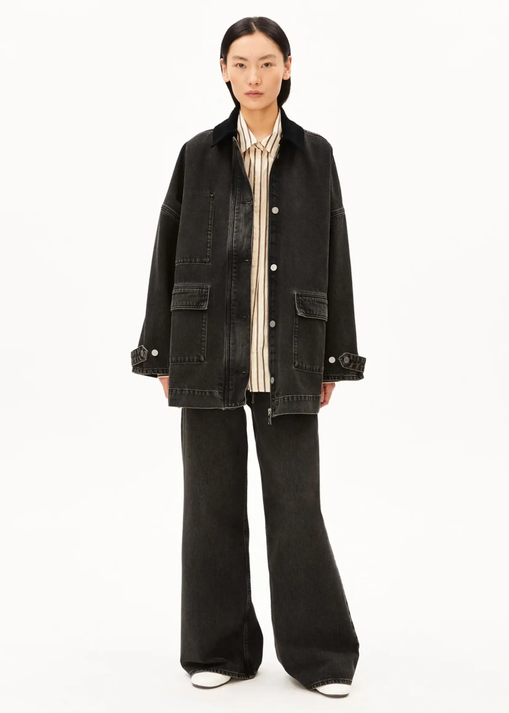 ARMEDANGELS CORD COLLAR DENIM JACKET