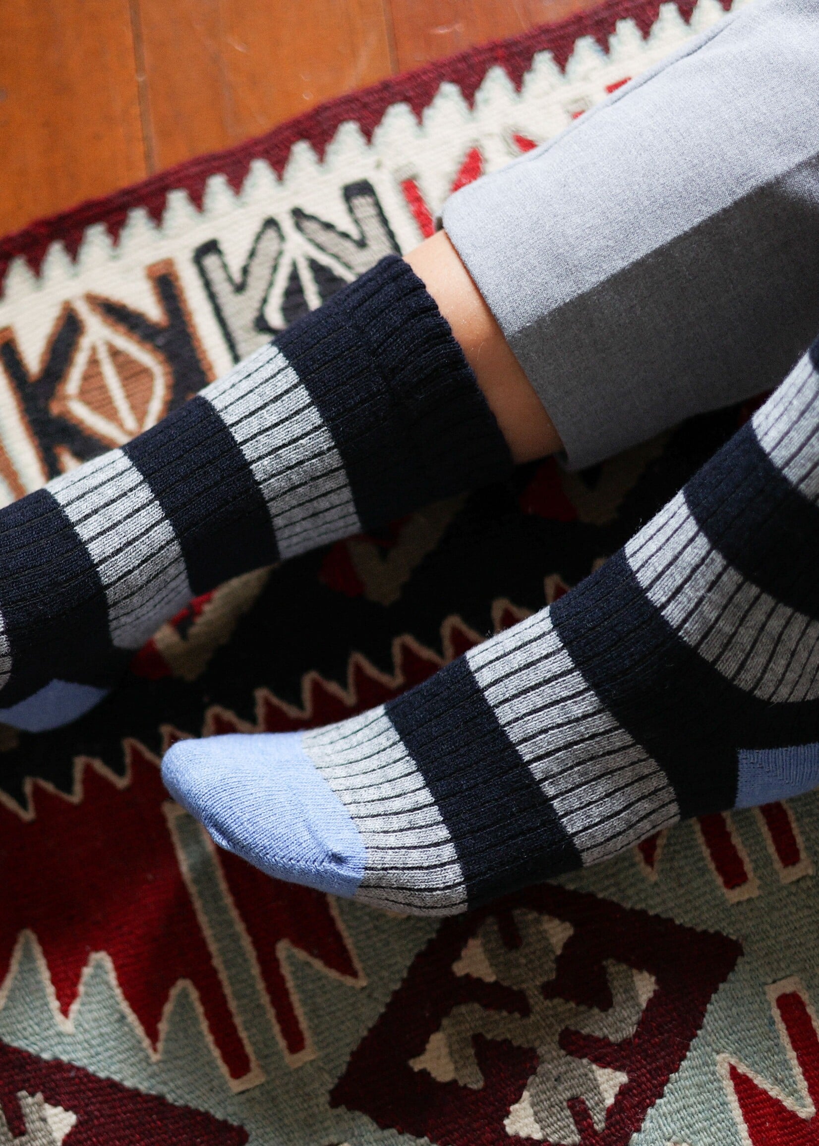 KLUE MERINO WOOL SOCKS WITH STRIPES