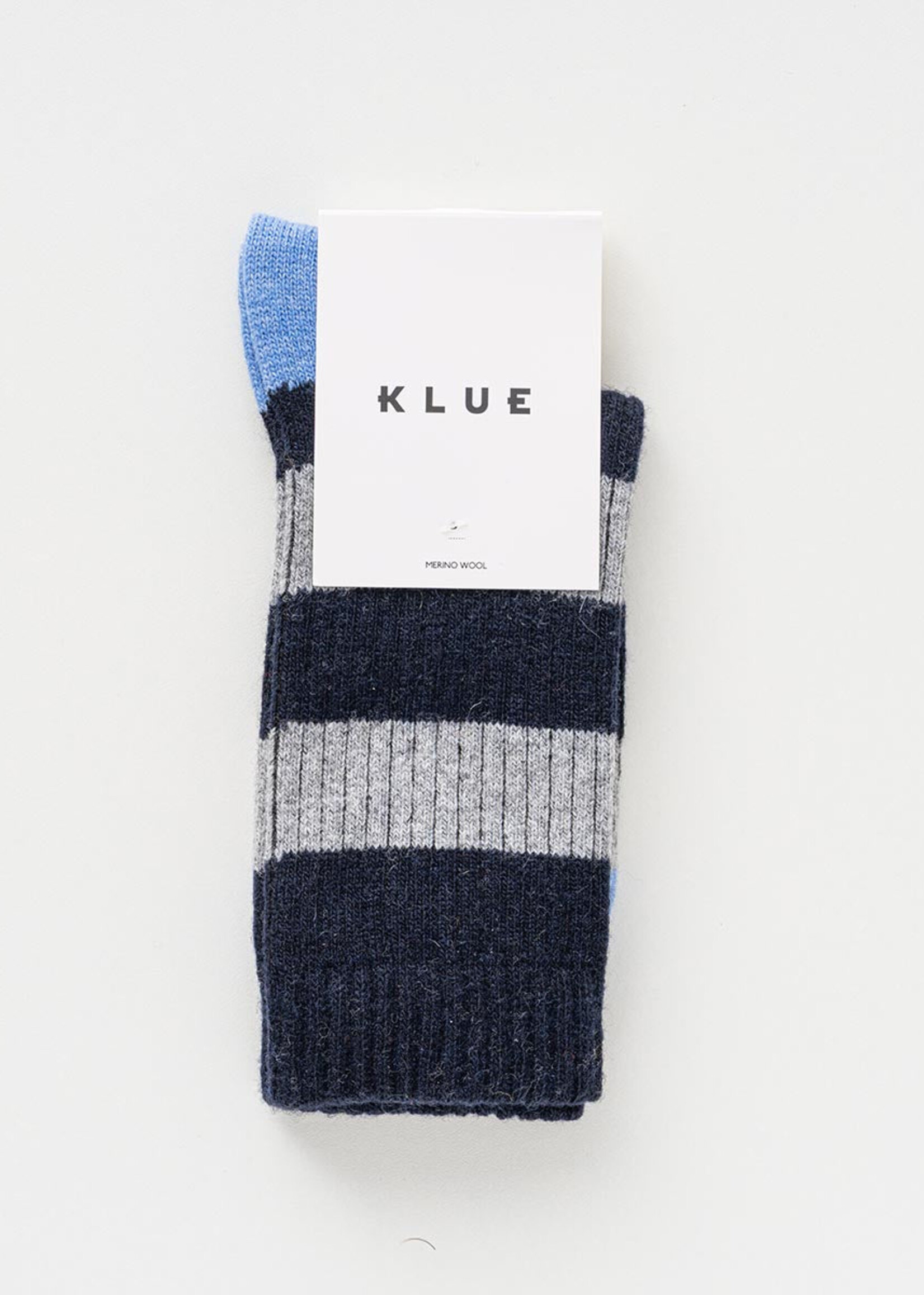 KLUE MERINO WOOL SOCKS WITH STRIPES