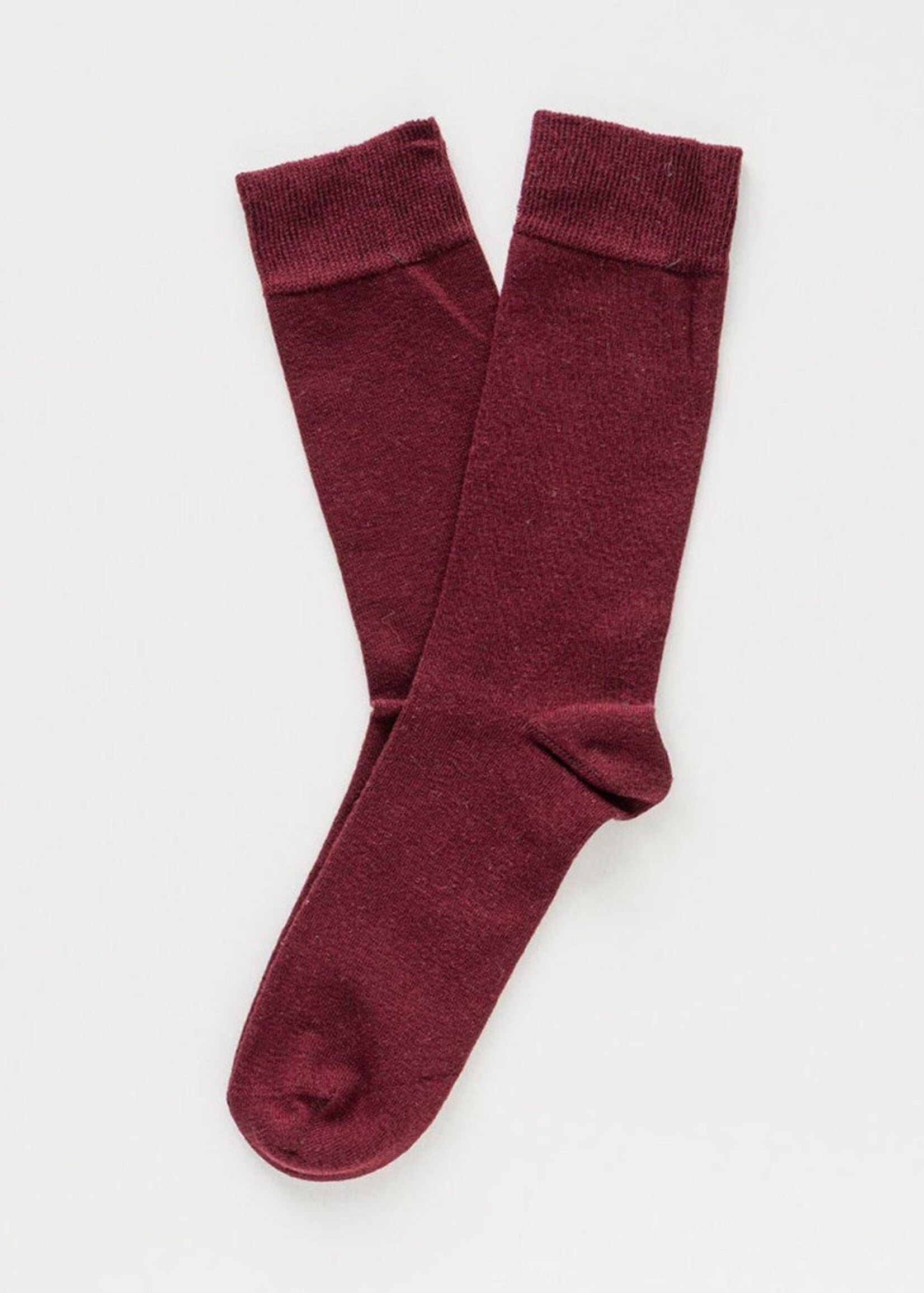 KLUE ORGANIC COTTON SOLID KNITTED STRIPES SOCKS
