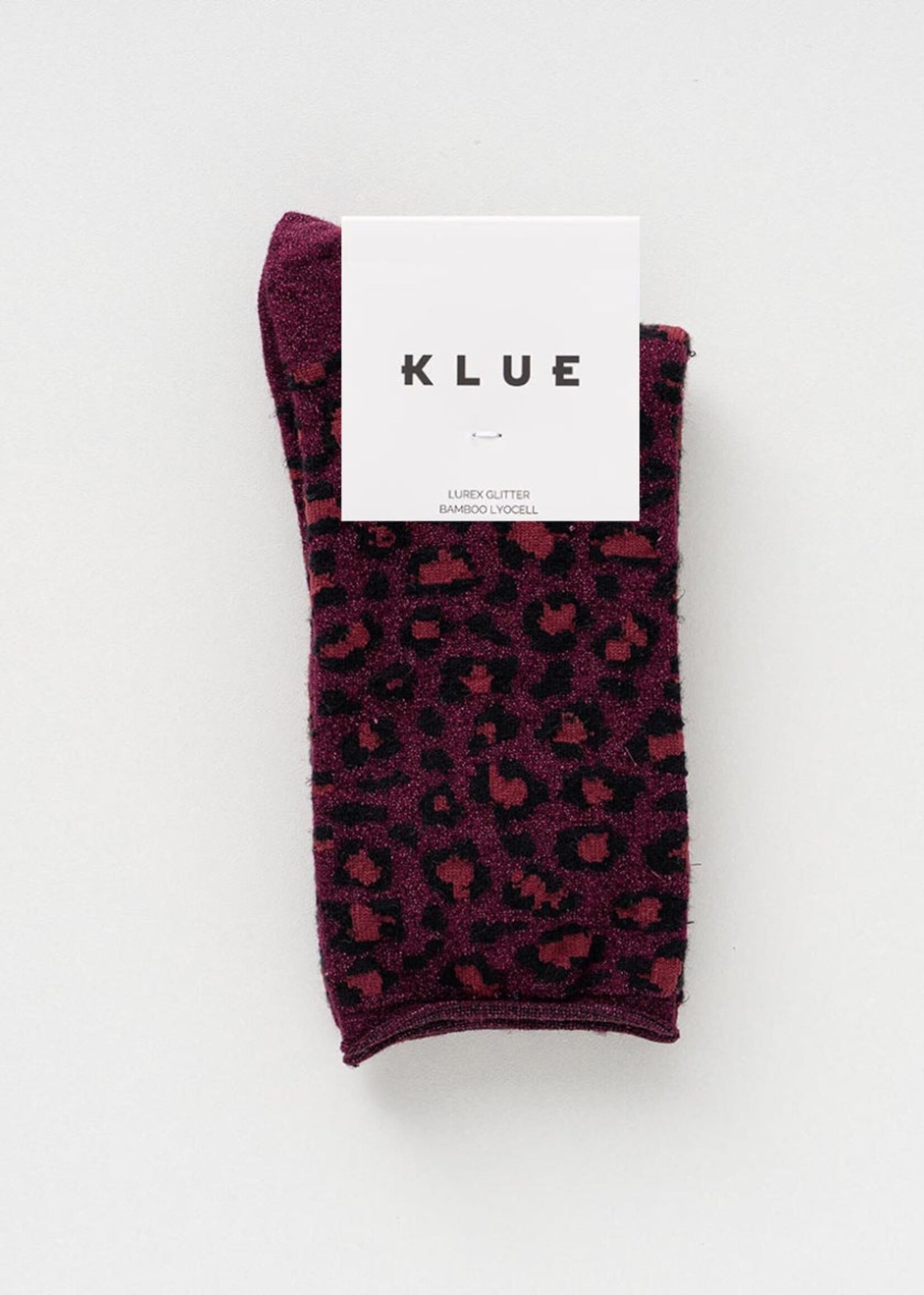 KLUE LUREX GLITTER SOCKS LEOPARD