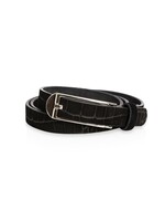 YAYA THE BRAND ELONGATED BUCKLE SUEDE CROCO