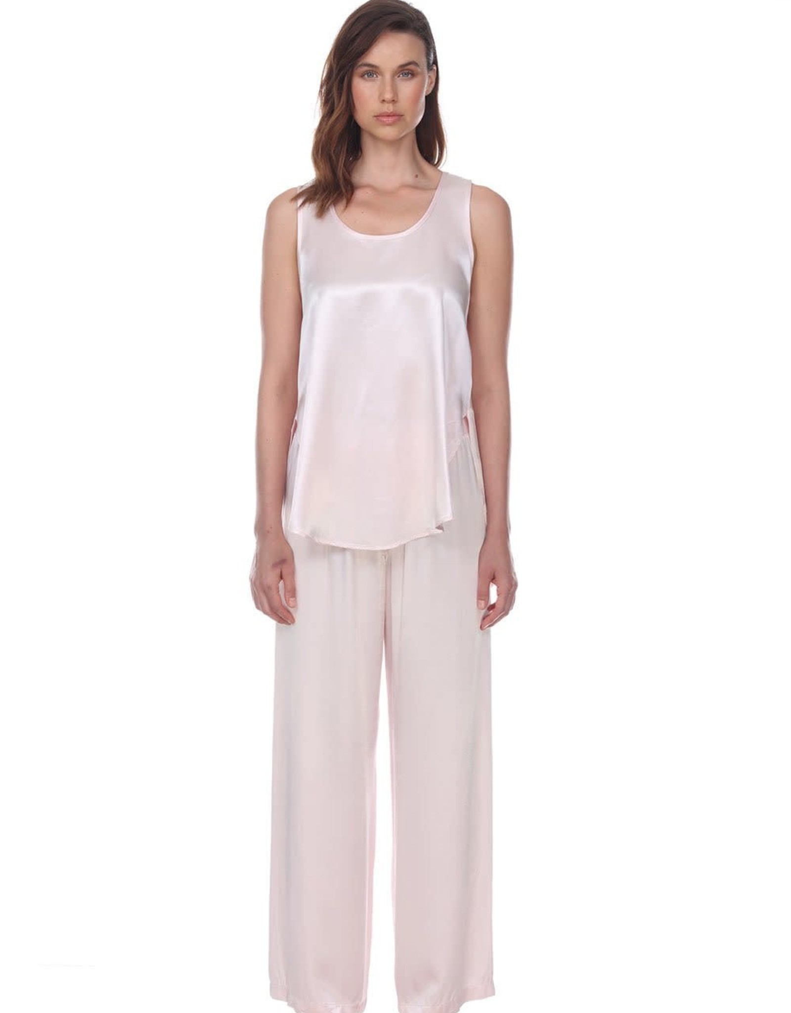 PJ Harlow Jackie Satin Hi-Low Cami With Side Slits