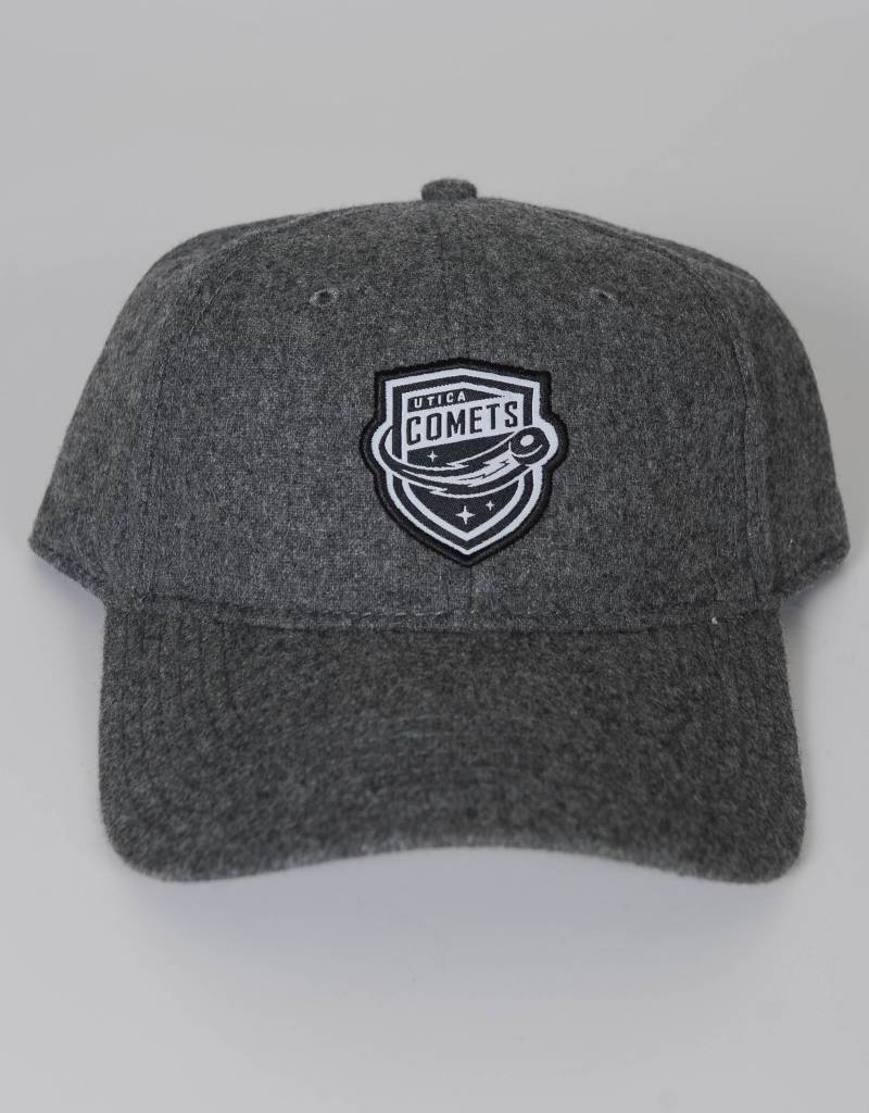 grey black flannel hat