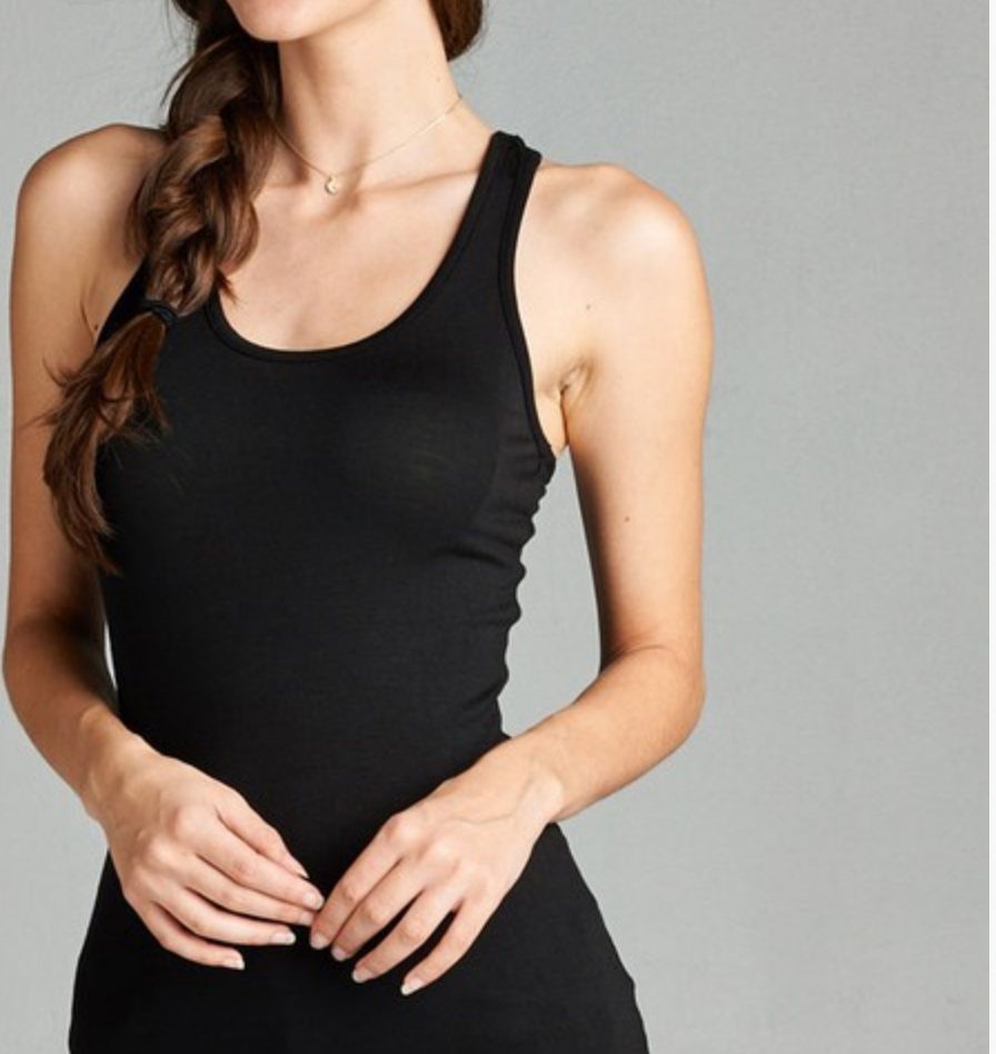 Active Basic Racerback Ribbed Tank Top