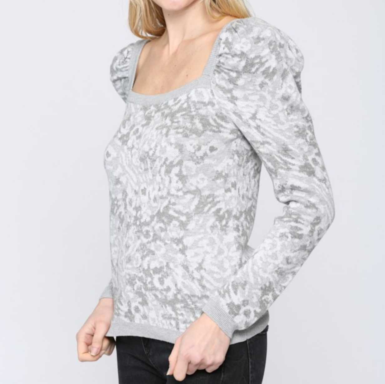 snow leopard sweater