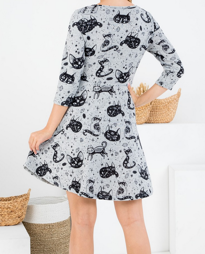 LA Soul "Cool Cats and Crystals" Sweater Dress