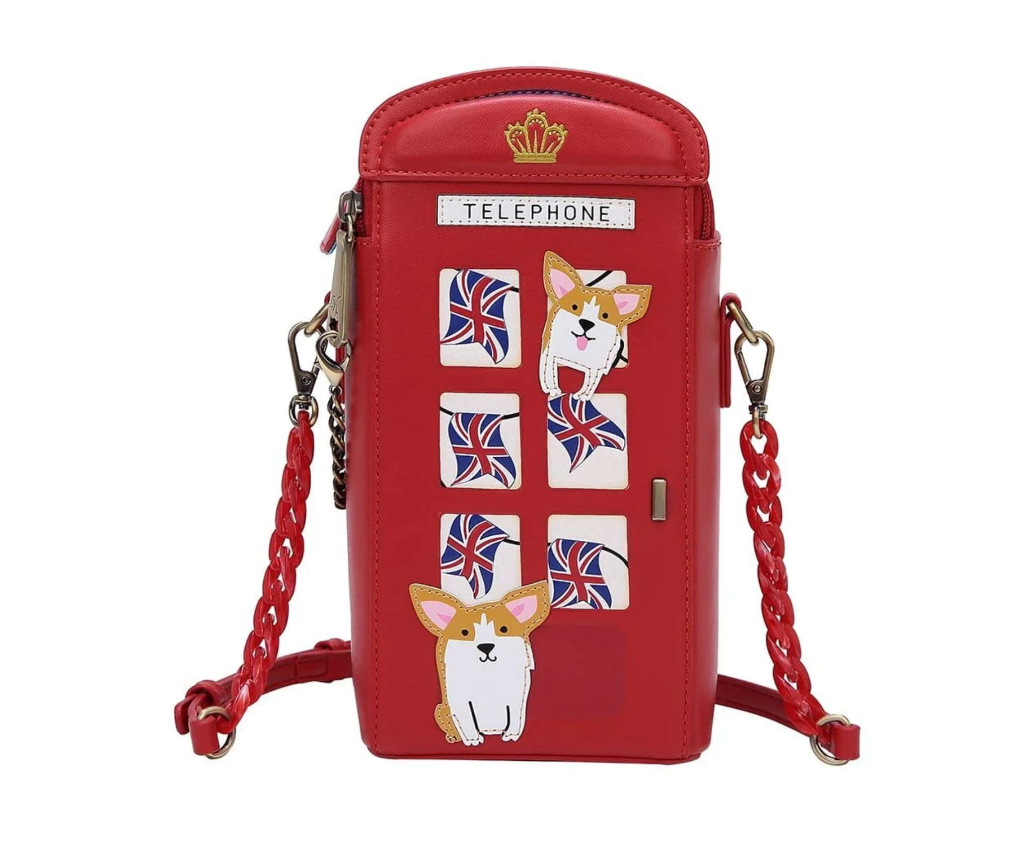 Vendula London London Cats and Corgis Phonebox Bag