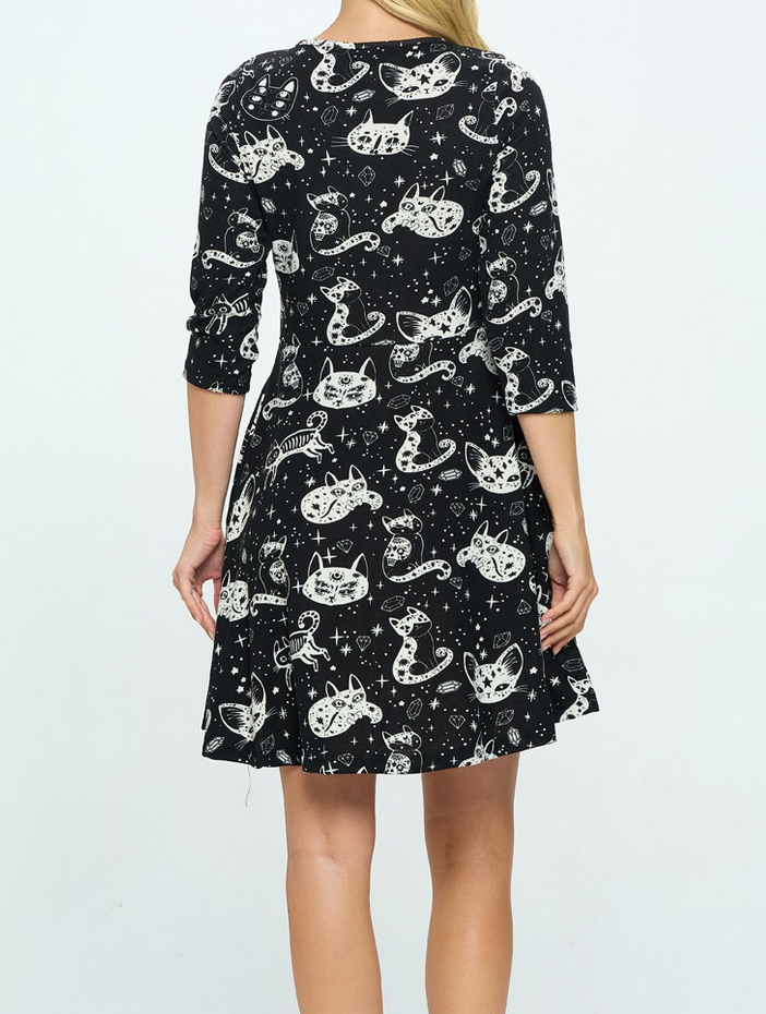 LA Soul "Cat's Got My Tongue" Sweater Dress
