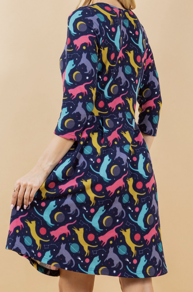 LA Soul "Feline Fine" Sweater Dress
