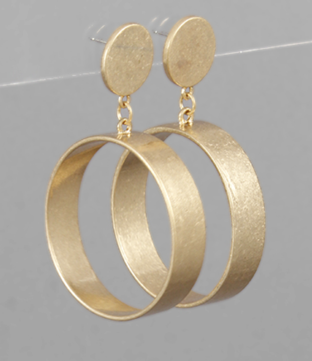 Golden Stella Gold Flat Circle Dangle