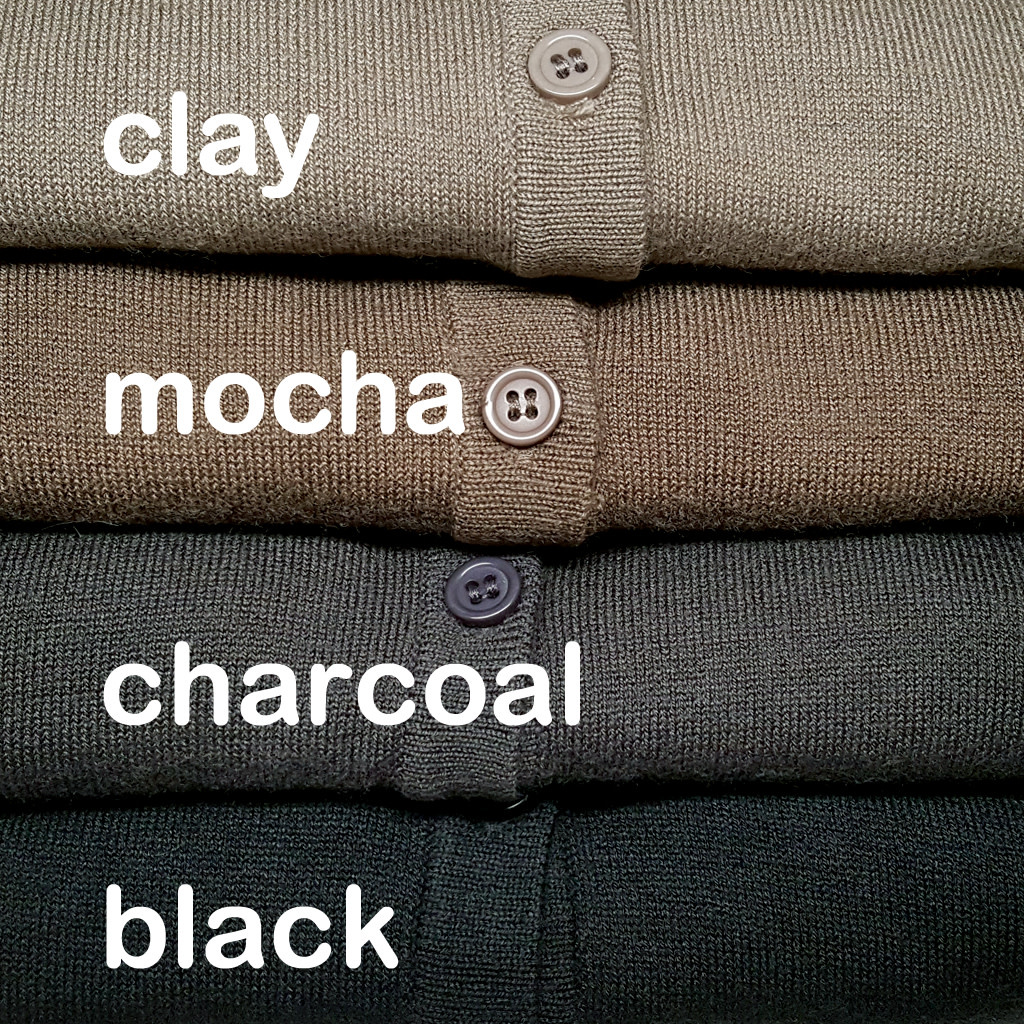 MAK V-Neck 3/4 Sleeve Cardigan (multiple colors)