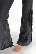 T Party "Fit, Fringe, and Flare" Mineral Wash Fringe Flare Pants