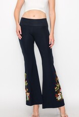 T Party "Make 'Shroom For Fun" Embroidered Flare Yoga Pants