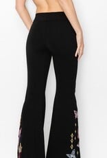 T Party "Fly Away" Embroidered Wide Flare Pants