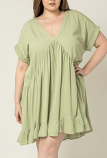 Gilli "Stems & Petals" V Neck Tiered Plus Dress