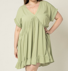 Gilli "Stems & Petals" V Neck Tiered Plus Dress