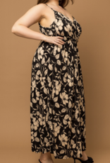 Gilli "Gilded Age" Waist Tie Floral Maxi Plus Dress