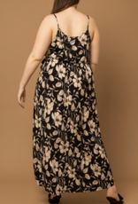 Gilli "Gilded Age" Waist Tie Floral Maxi Plus Dress