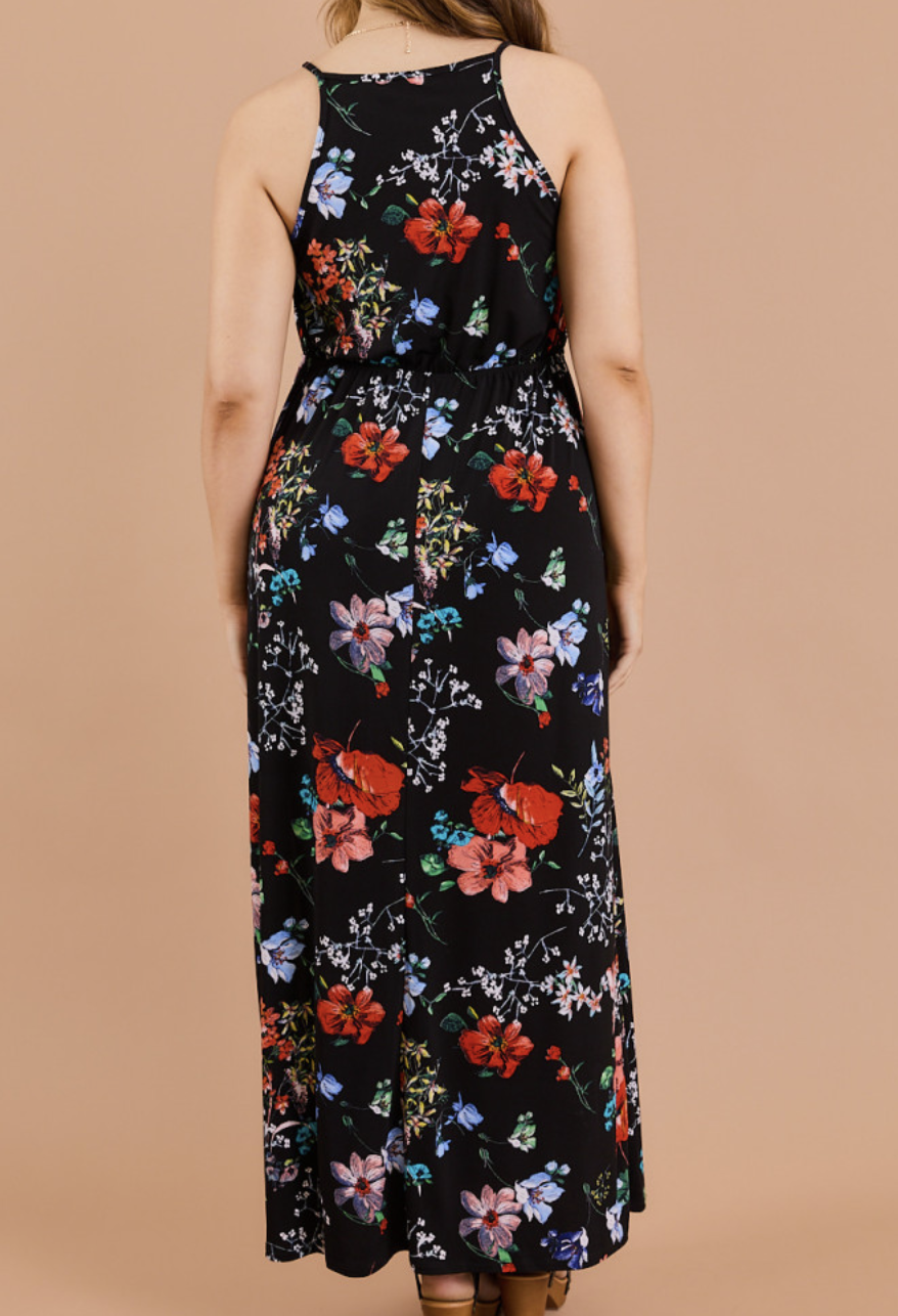 Gilli "Florally Fun" V Neck Floral Plus Dress