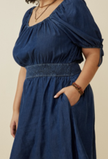 Hayden Plus "Blue Ridge Dreams" Denim Mini Plus Dress