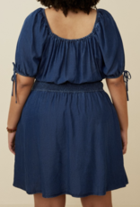 Hayden Plus "Blue Ridge Dreams" Denim Mini Plus Dress