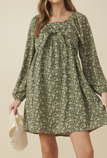 Hayden "Floral Code" Long Sleeve Dress