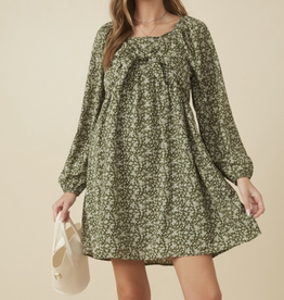 Hayden "Floral Code" Long Sleeve Dress