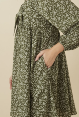 Hayden "Floral Code" Long Sleeve Dress