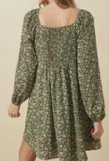Hayden "Floral Code" Long Sleeve Dress