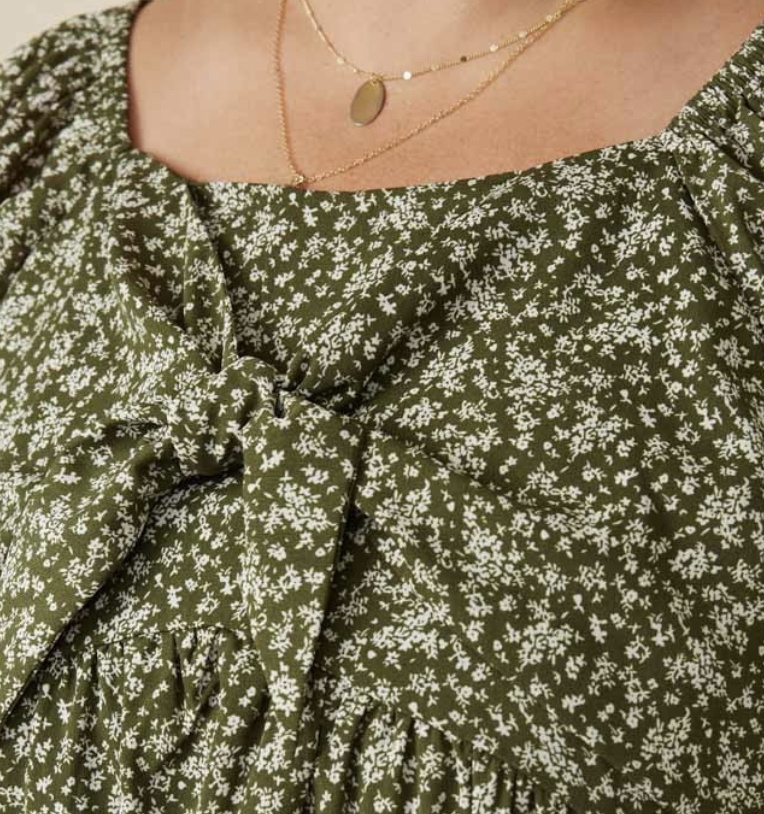 Hayden "Floral Code" Long Sleeve Plus Dress