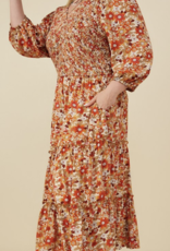 Hayden Plus "Retro Station" Floral Maxi Plus Dress