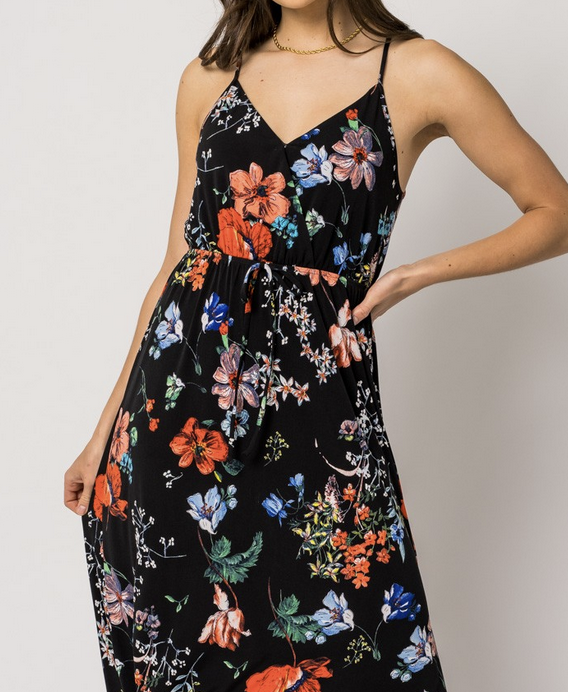 Gilli "Florally Fun" V Neck Floral Dress