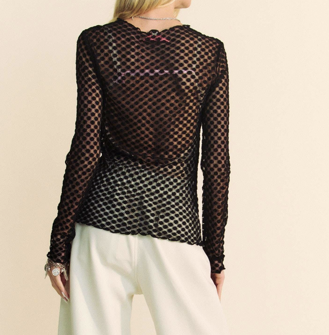 Davi&Dani "Seeing Spots" Mesh Top