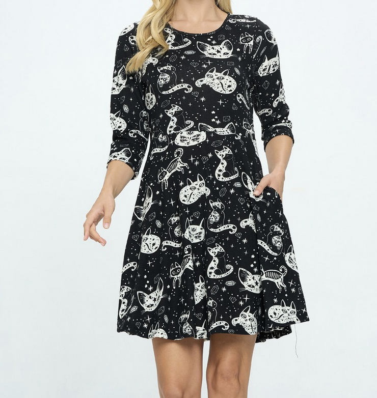 LA Soul "Cat's Got My Tongue" Sweater Dress