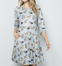 LA Soul Corgilicous Sweater Dress