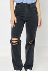Judy Blue "Magic 90's" Highwaist Distressed Straight Jeans