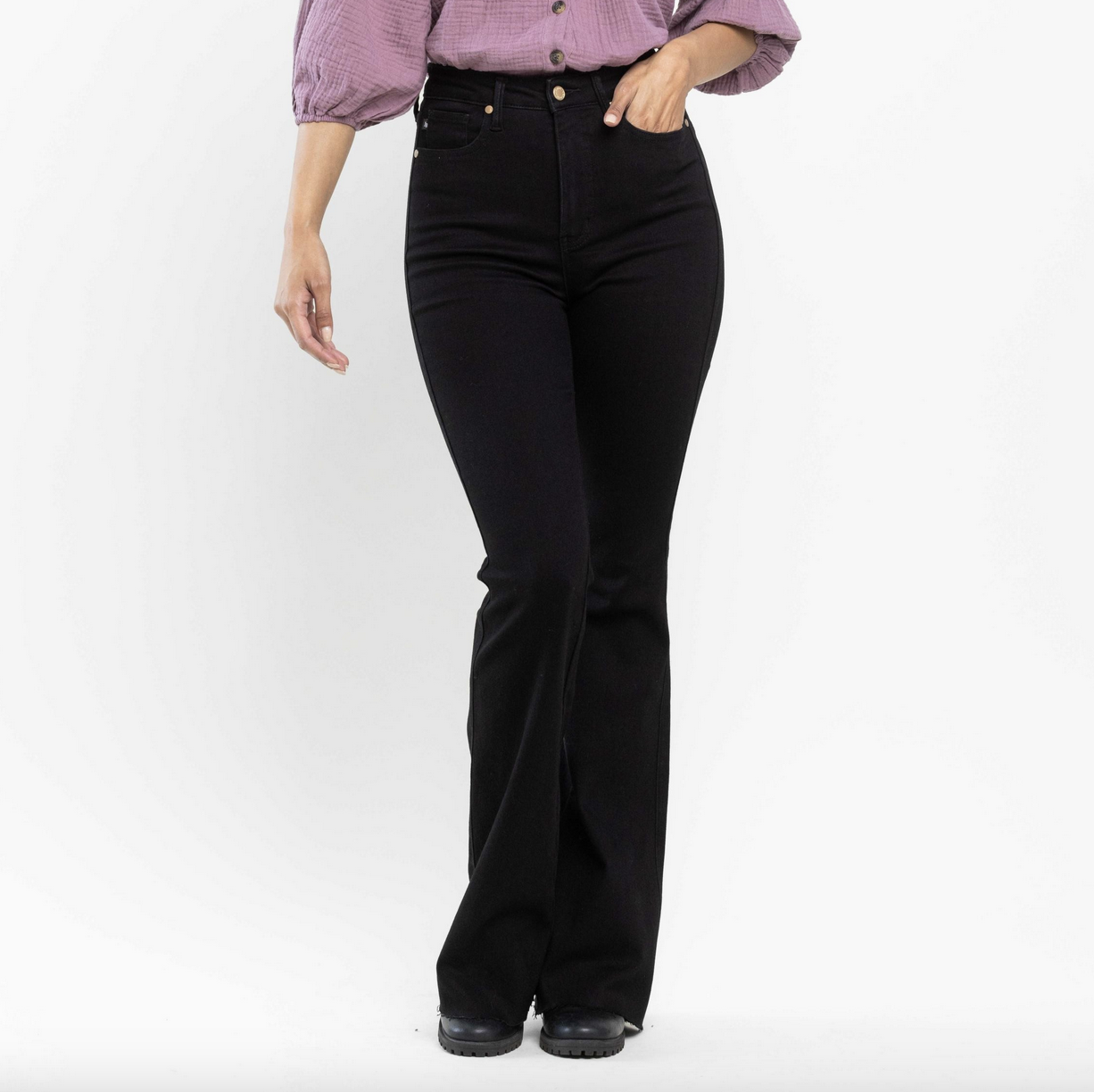Judy Blue HighWaist Tummy Control Cut Hem Jeans