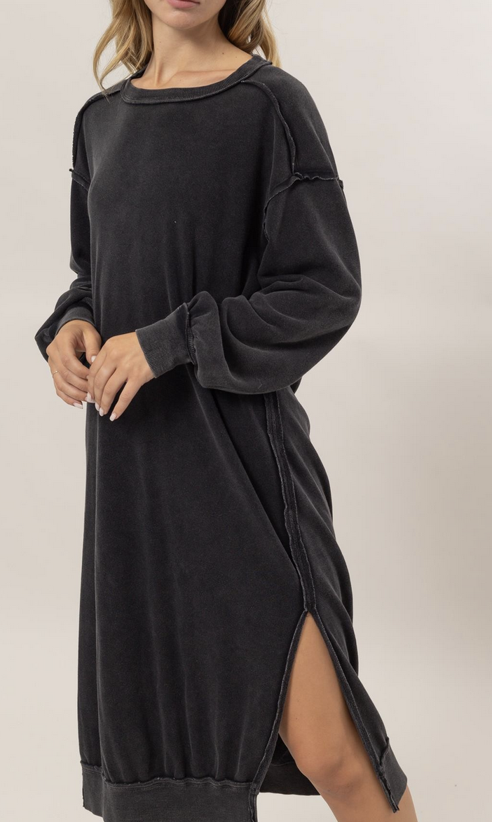 HyFve "Cozy, Cool, Chic" Sweatshirt Midi Dress