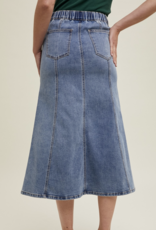 Wishlist "Take Flare" Midi Denim Skirt