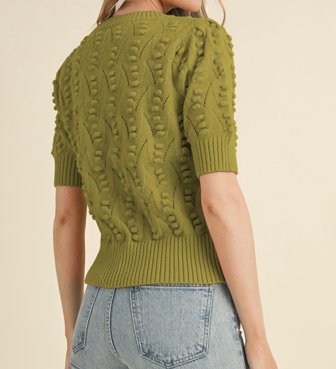 &Merci "Pop on In" Short Sleeve Sweater (3 Colors)