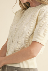 &Merci "Pop on In" Short Sleeve Sweater (3 Colors)