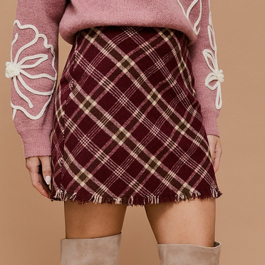 Gilli "Plaid Girls Club" Mini Skirt