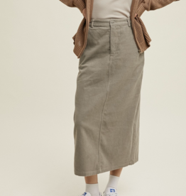 Wishlist "Strike a Cord-uroy" Midi Skirt